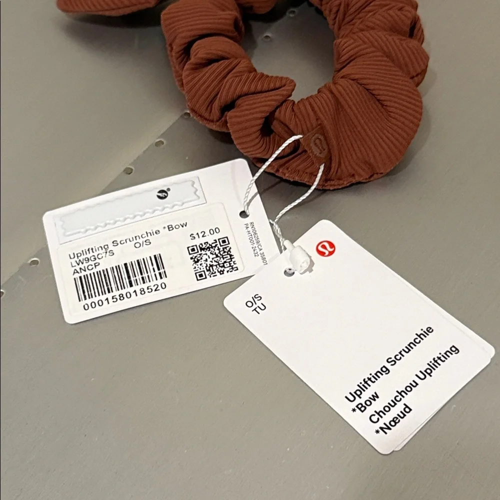 Lululemon Uplifting‎ Scrunchie Bow – Ancient Copper brown 🧡 NWT